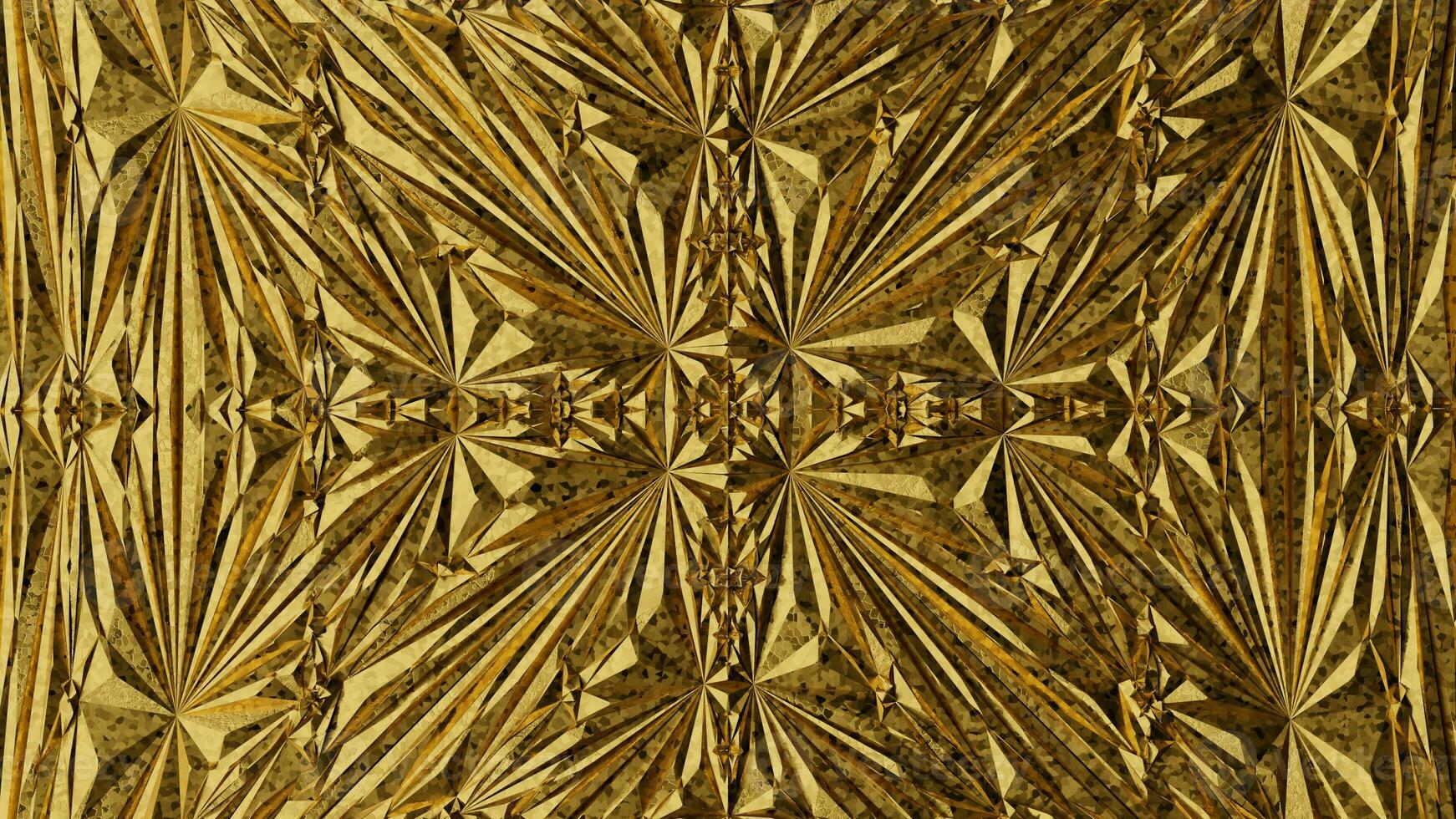 High resolution and detail of abstract functional golden background art with luxury fractal, 3d rendering. for creative design, social media, promotion, asset etc photo