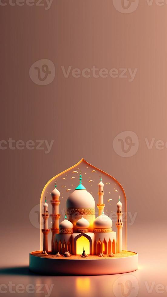 Digital 3D Illustration of Islamic Social Media Instagram Story photo