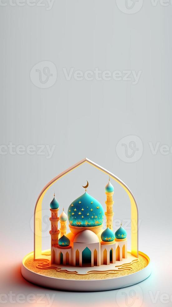 Islamic Social Media Instagram Story 3D Illustration photo