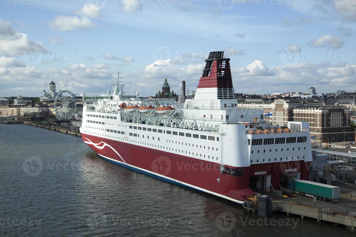 Loading Ferry Ship in Helsinki photo