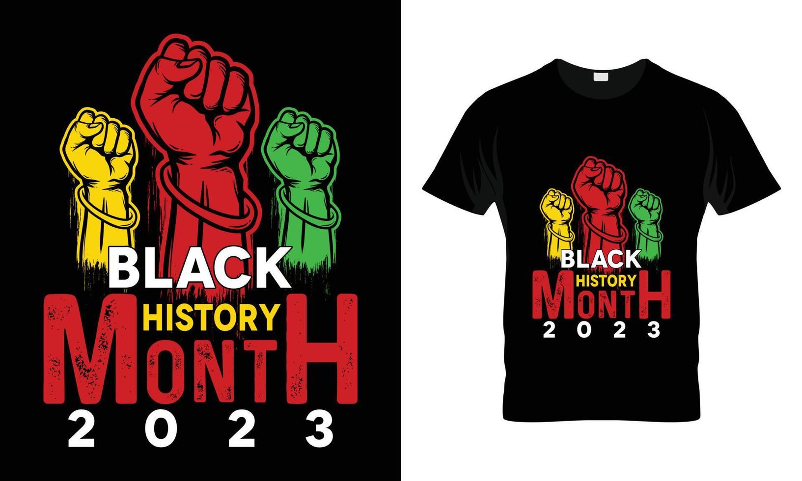 Black history month 2023 T-shirt Design vector