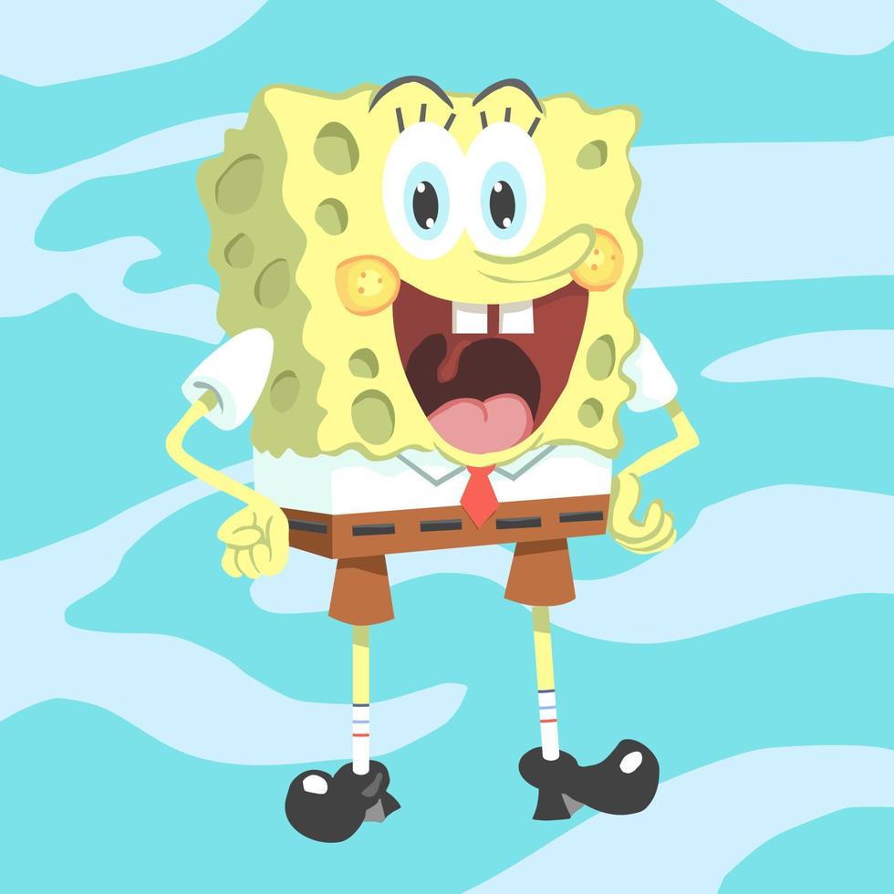 SpongeBob cartoon vector illustration