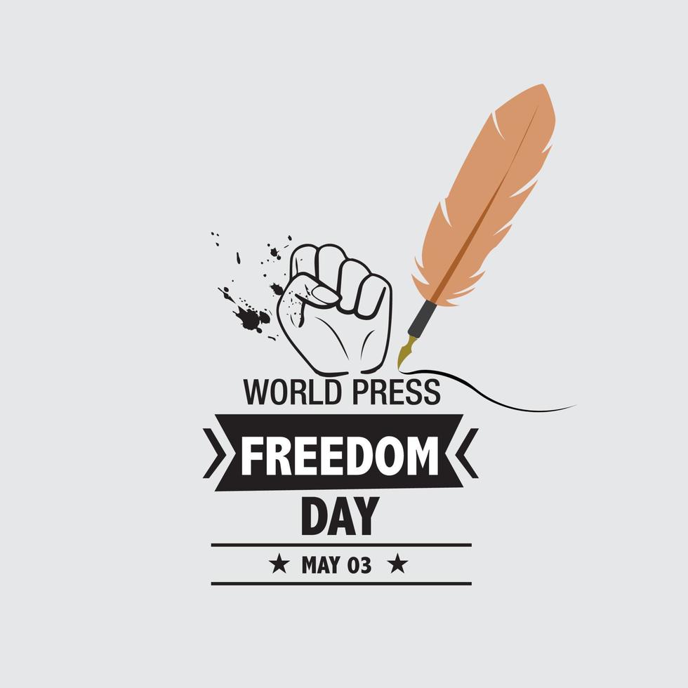 world press freedom day typography t shirt Design with vector