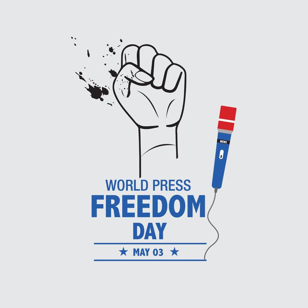 world press freedom day typography t shirt Design with vector