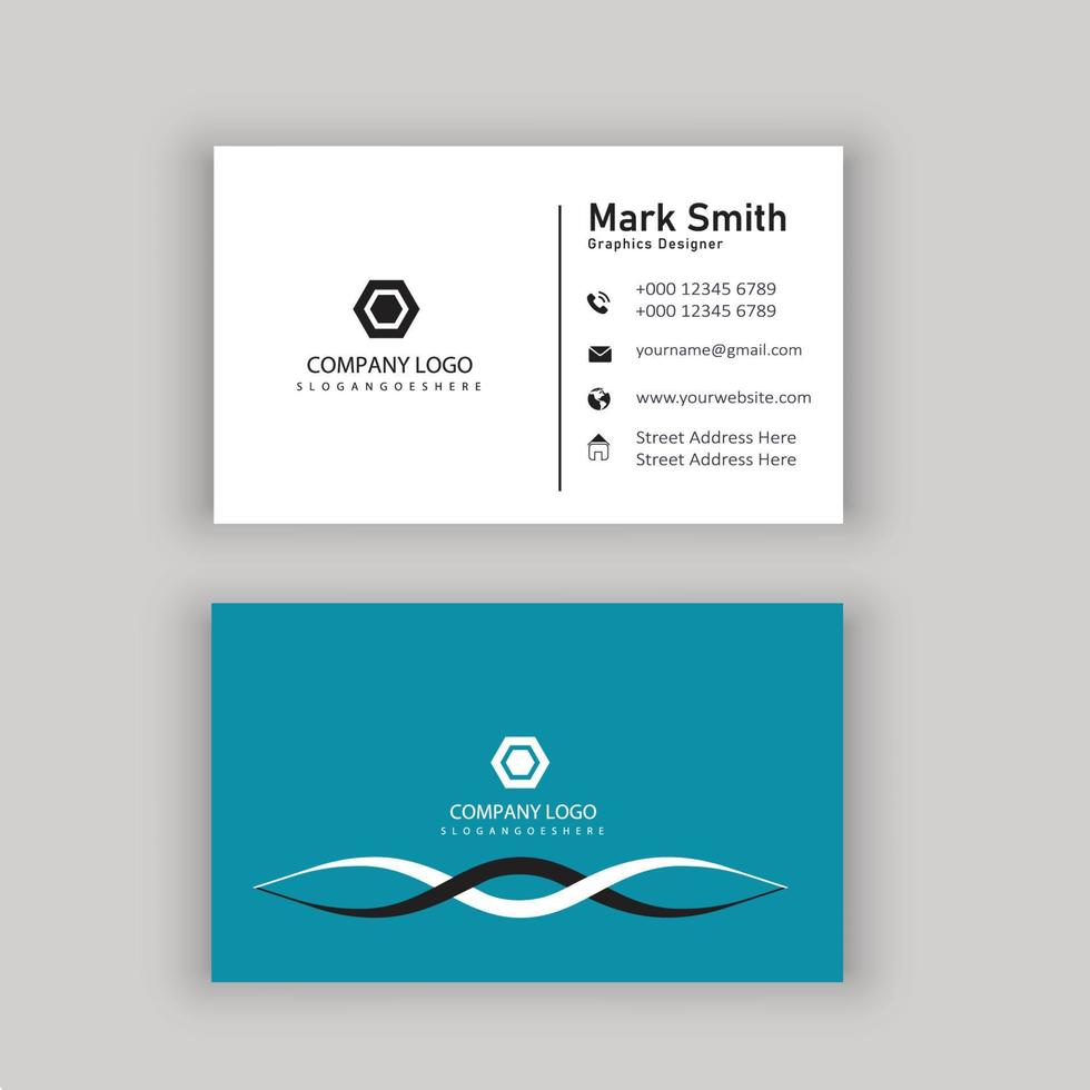 modern professional business card with vector