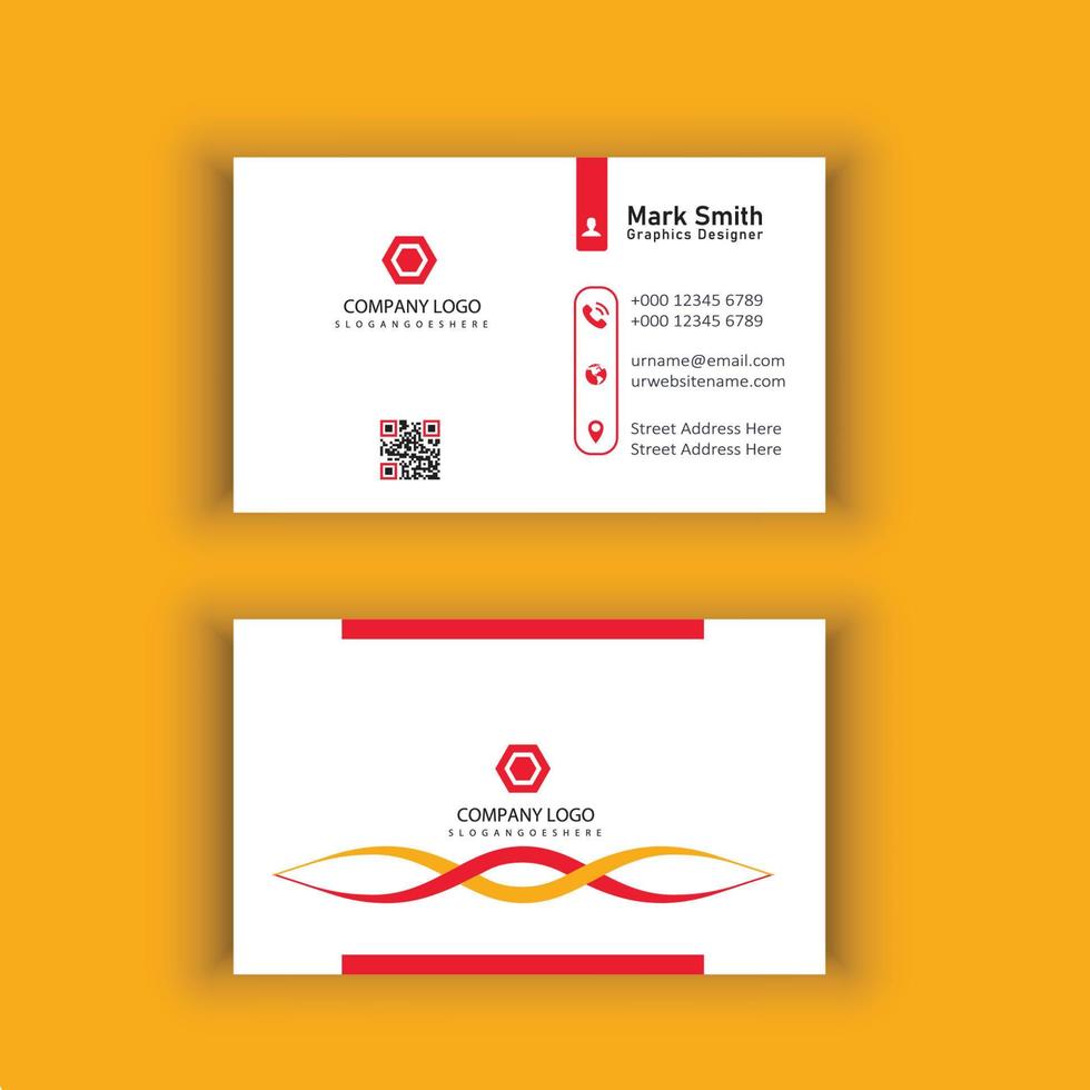 modern professional business card with vector