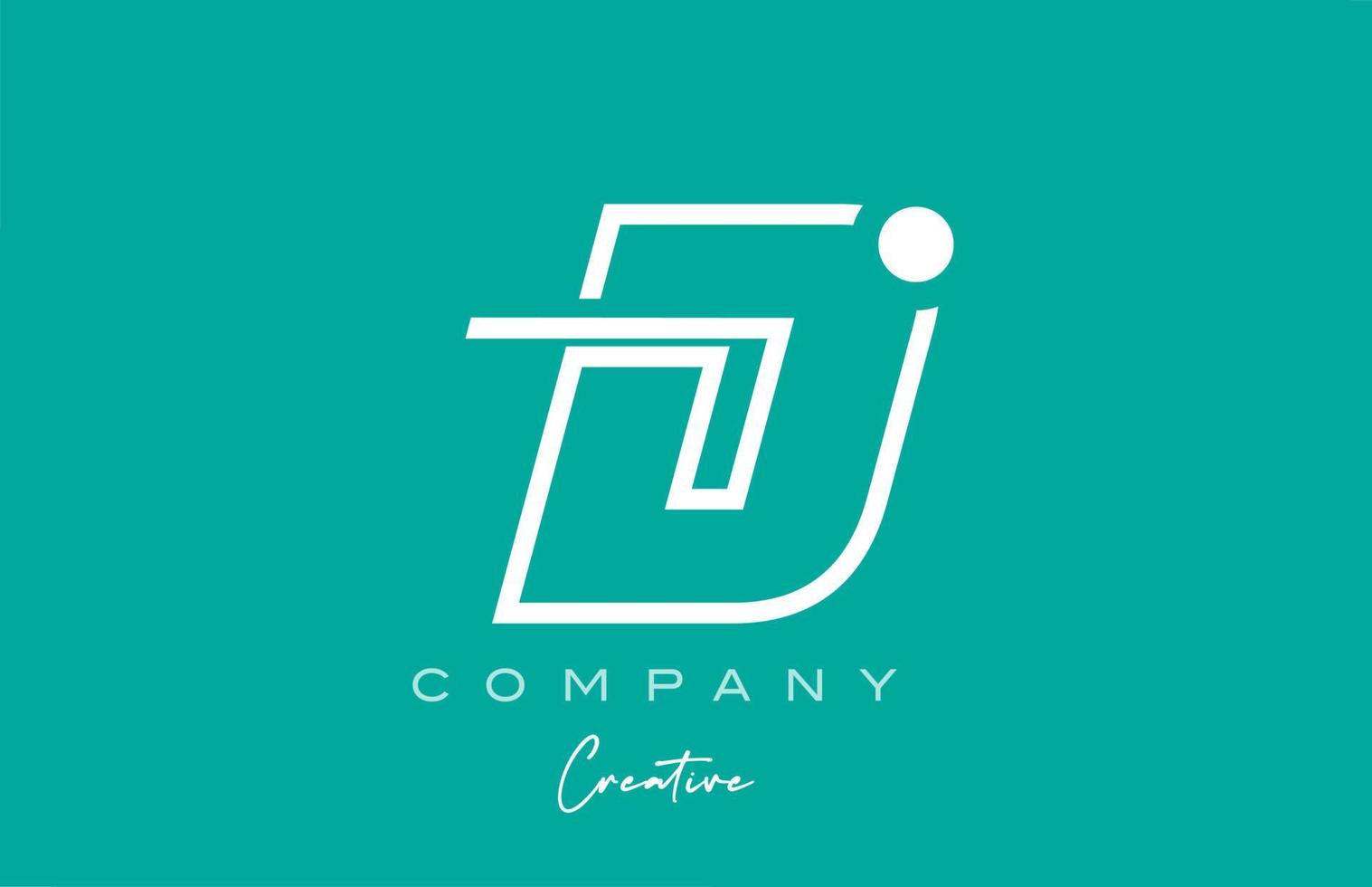 green D alphabet letter logo icon design with pastel background. Creative template for business and company vector