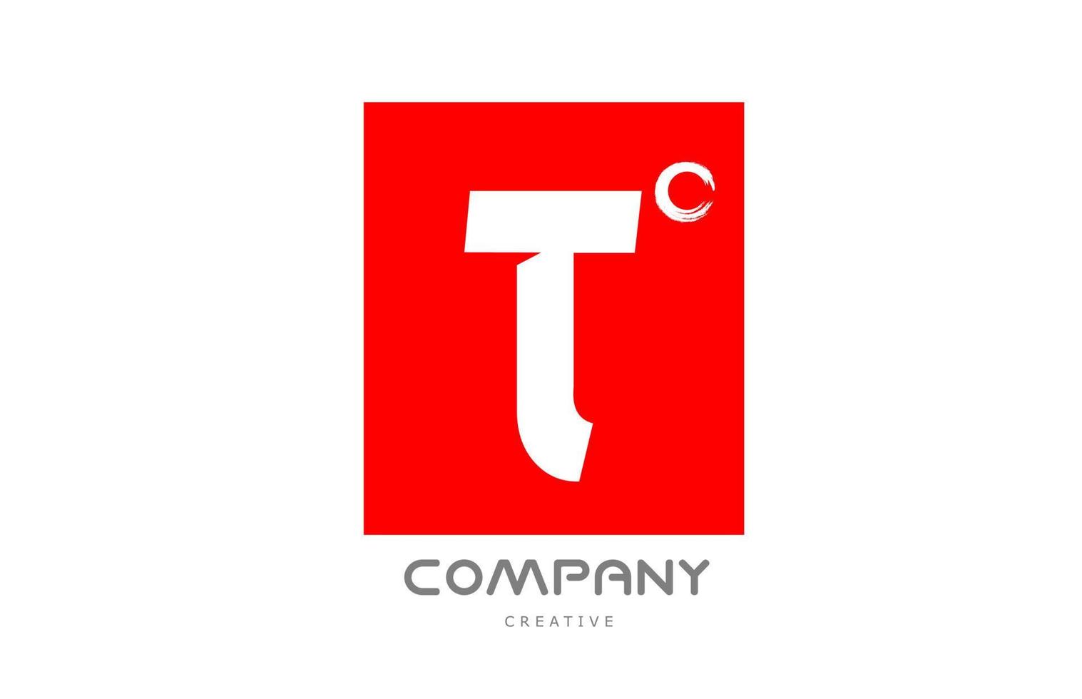 diseño de icono de logotipo de letra del alfabeto t rojo con letras de estilo japonés. plantilla creativa para negocios y empresas. vector