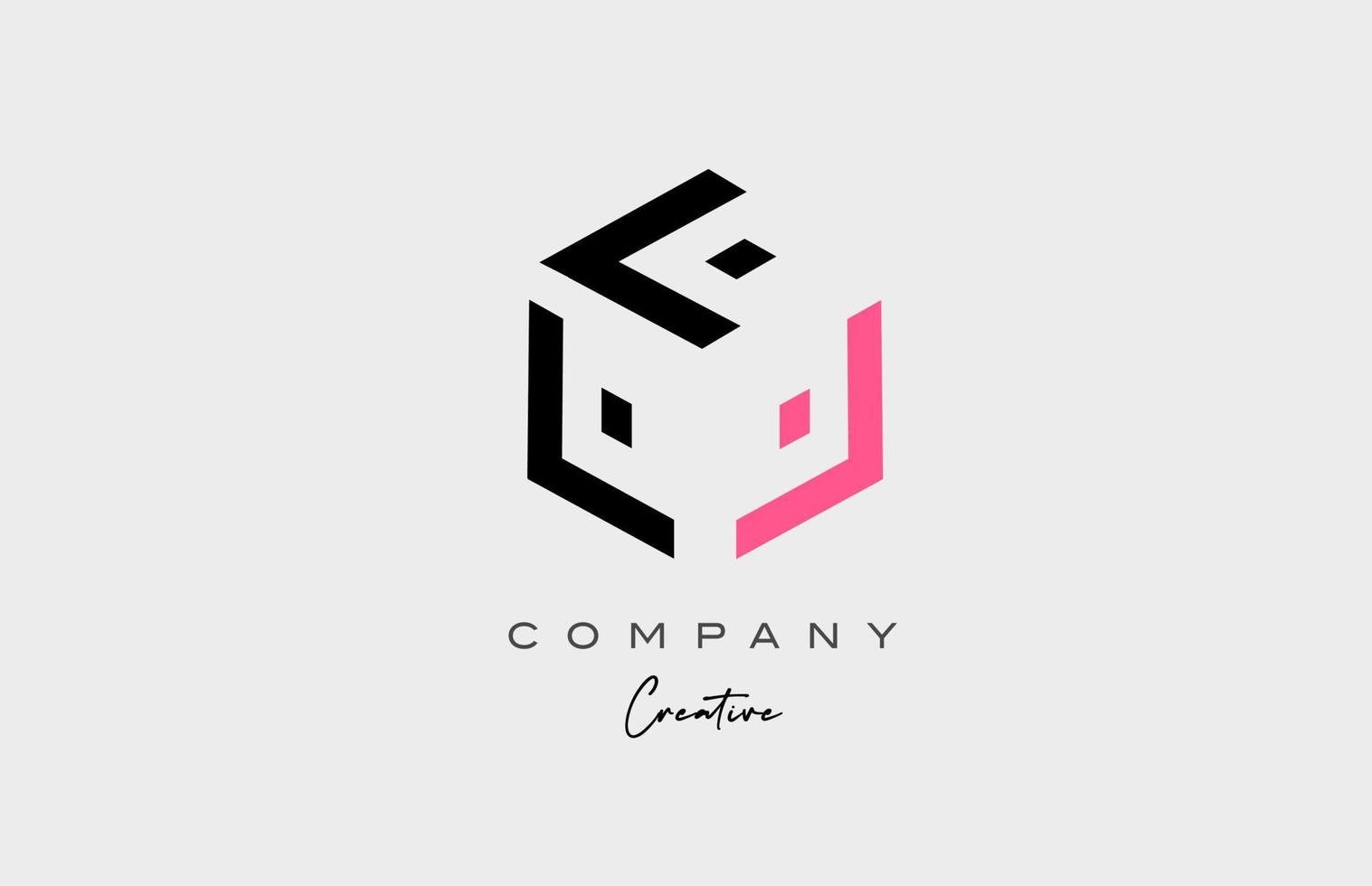 rosa l diseño de icono de logotipo de letra del alfabeto de tres letras. plantilla creativa para negocios y empresas. vector
