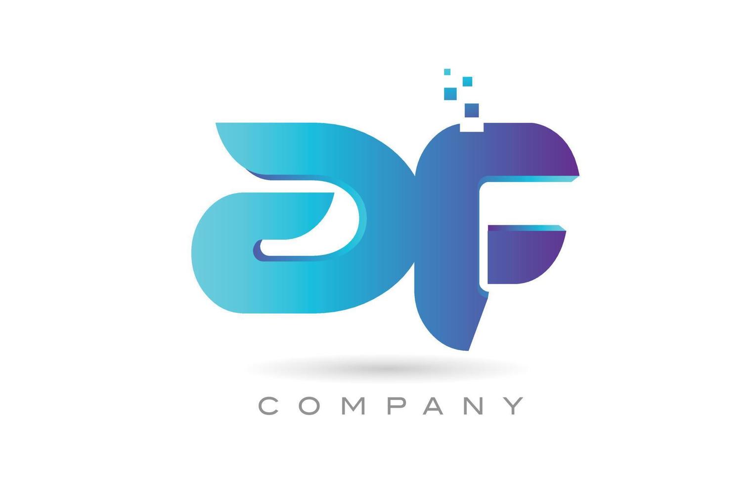 AF alphabet letter logo icon combination design. Creative template for business and company vector