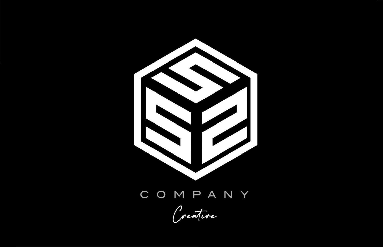 Diseño de icono de logotipo de letra de alfabeto de cubo s con diseño de polígono. plantilla creativa de tres letras para negocios y empresas vector