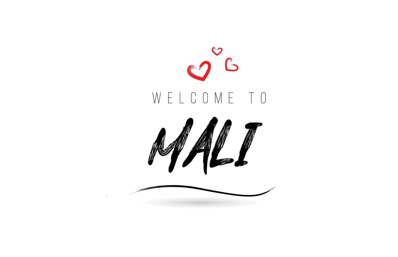 Welcome To MALI Country Text Typography With Red Love Heart And Black welcome-to-mali-country-text-typography-with-red-love-heart-and-black
