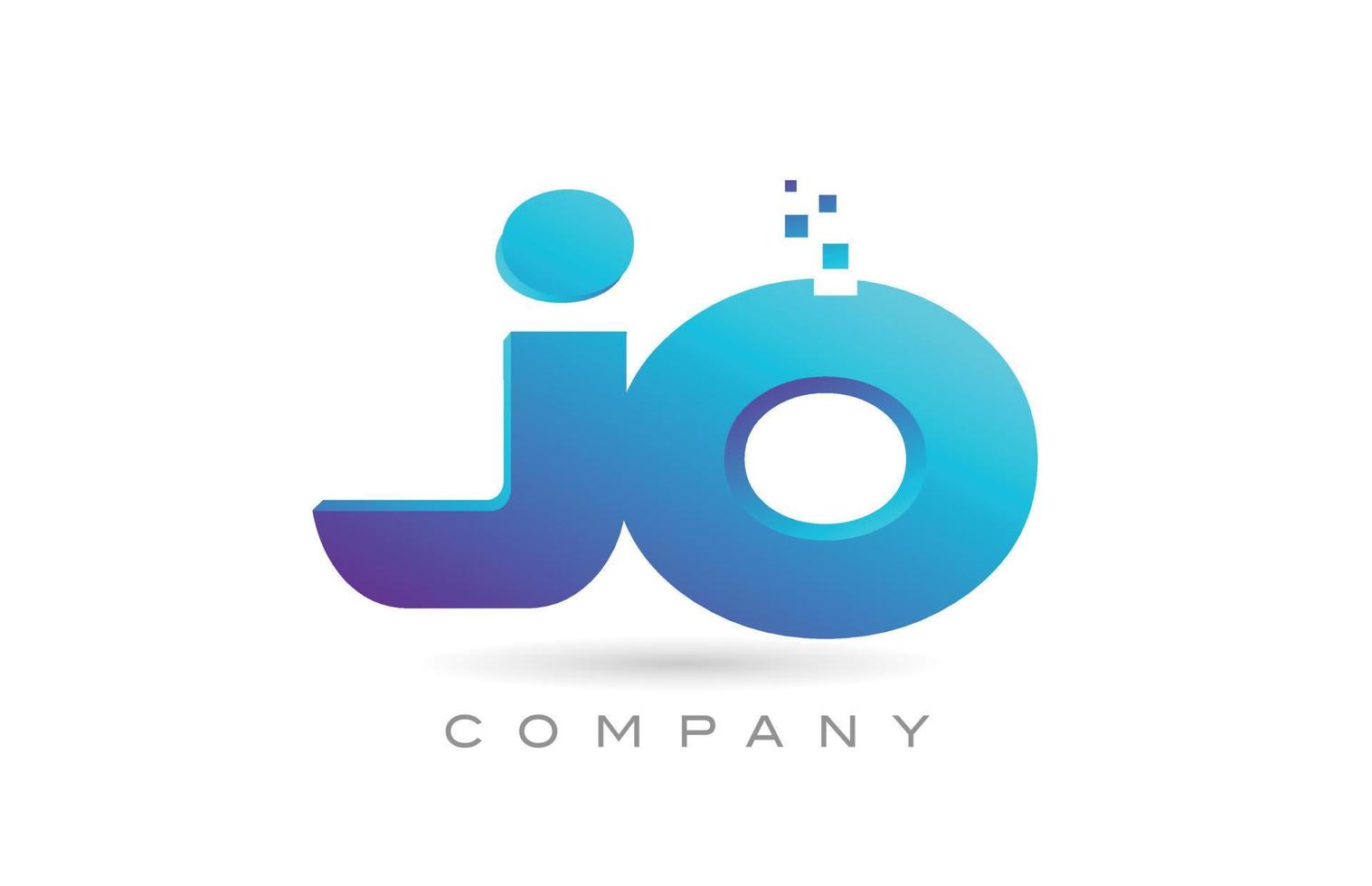 JO alphabet letter logo icon combination design. Creative template for business and company vector