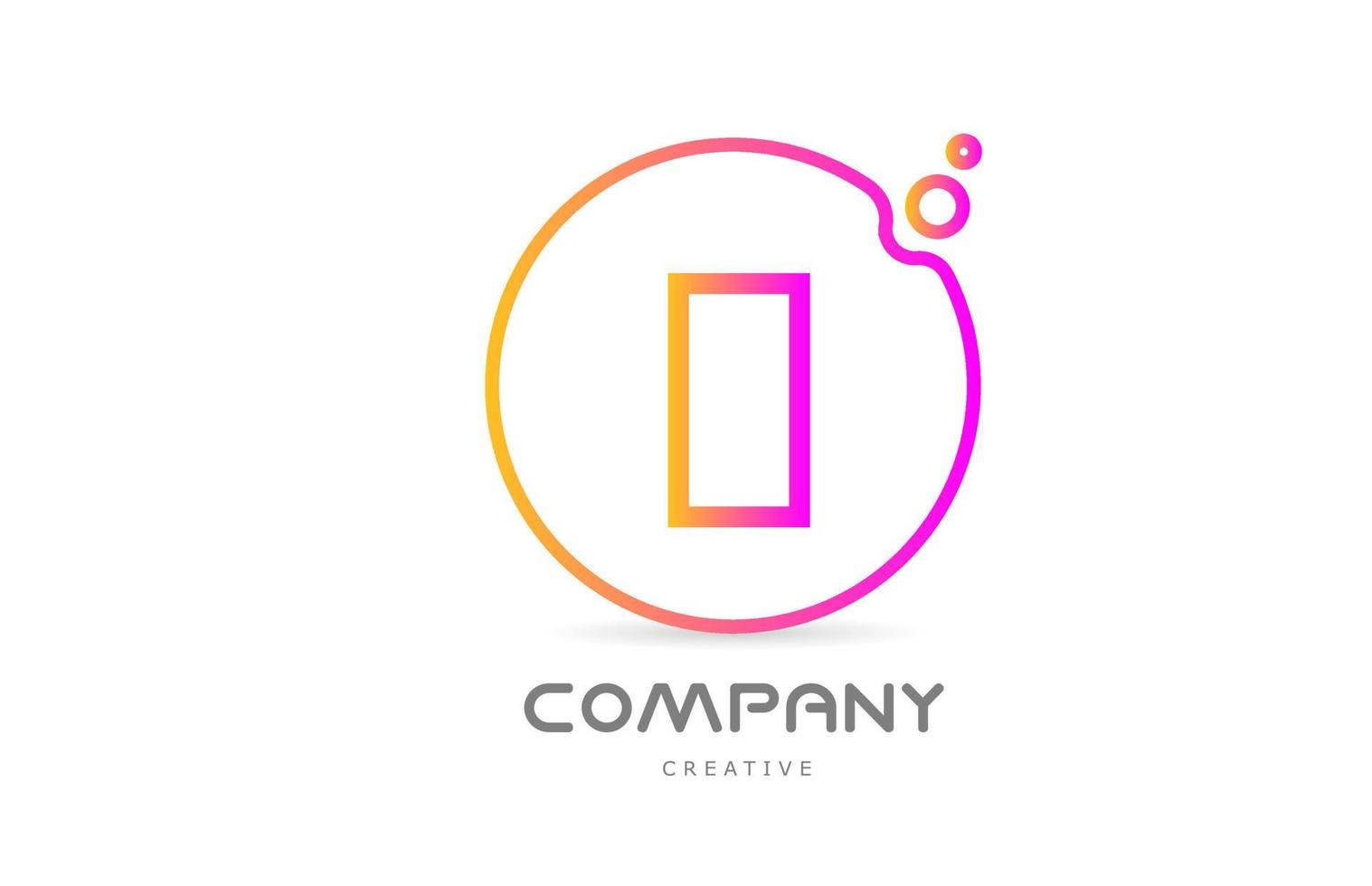 geometric I letter alphabet logo icon with circle and bubbles. Creative template for company and business vector