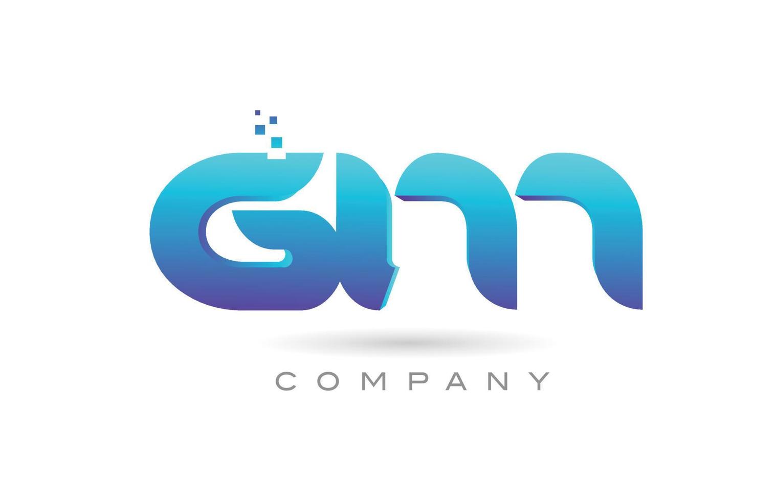 GM alphabet letter logo icon combination design. Creative template for business and company vector