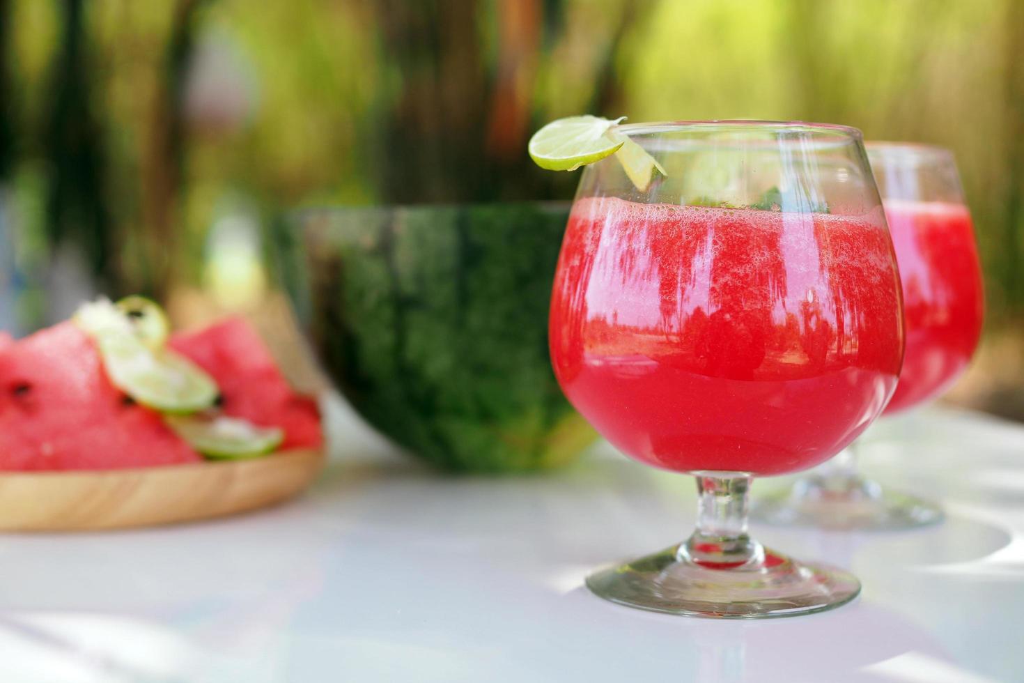 Cold and fresh Watermelon Smoothie photo