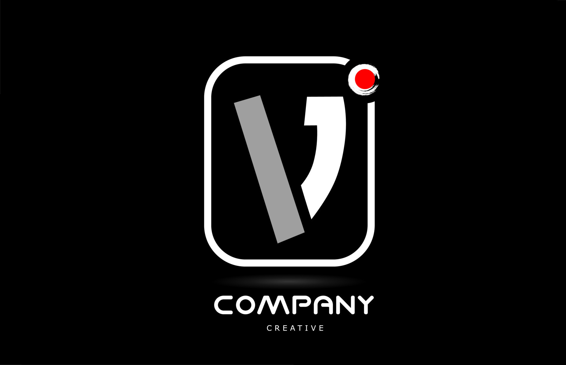 V black white alphabet letter logo icon design with japanese style
