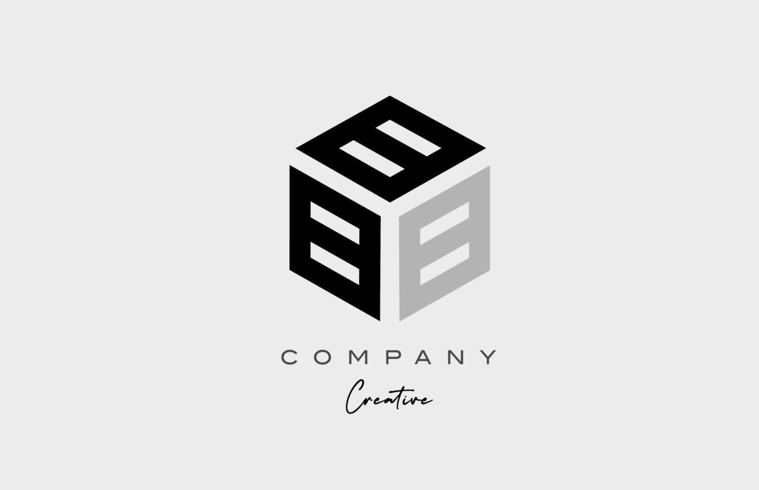 B grey three letter alphabet letter logo icon design. Creative template for business and company vector