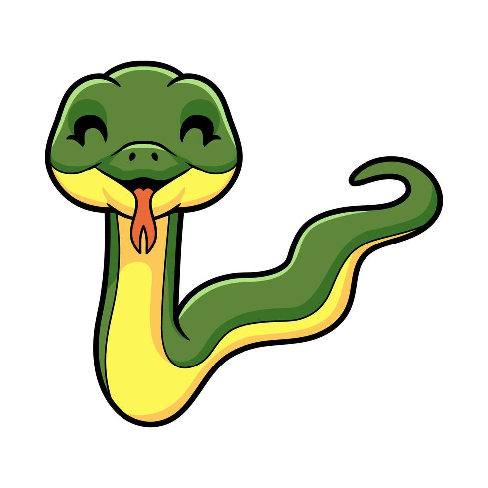Cute easten racer snake cartoon vector