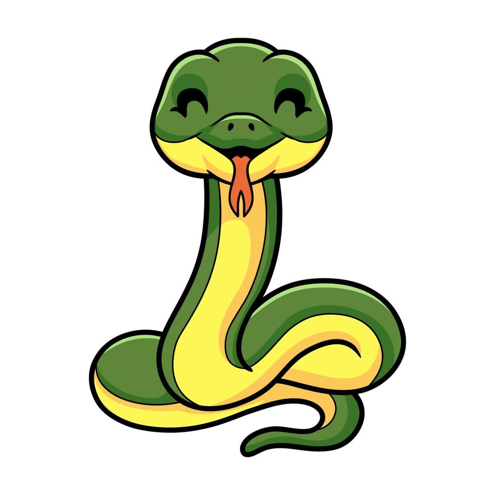 Cute easten racer snake cartoon vector