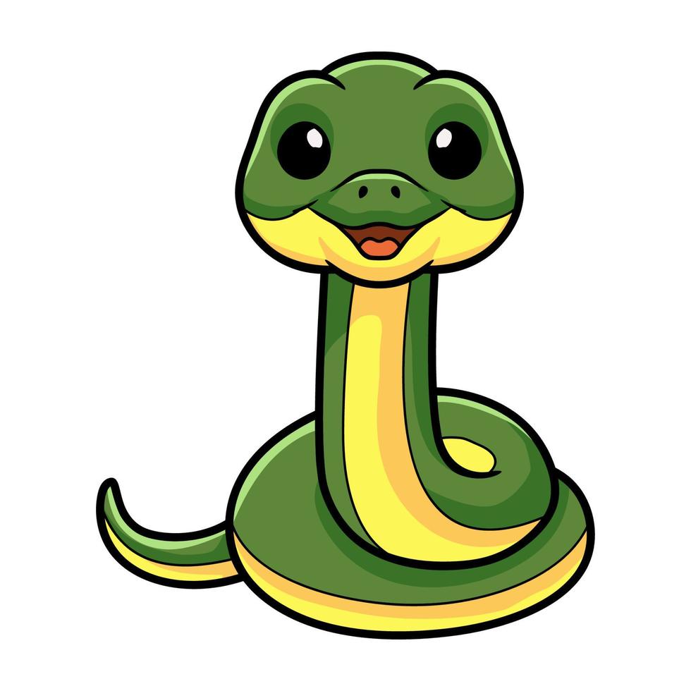 Cute easten racer snake cartoon vector