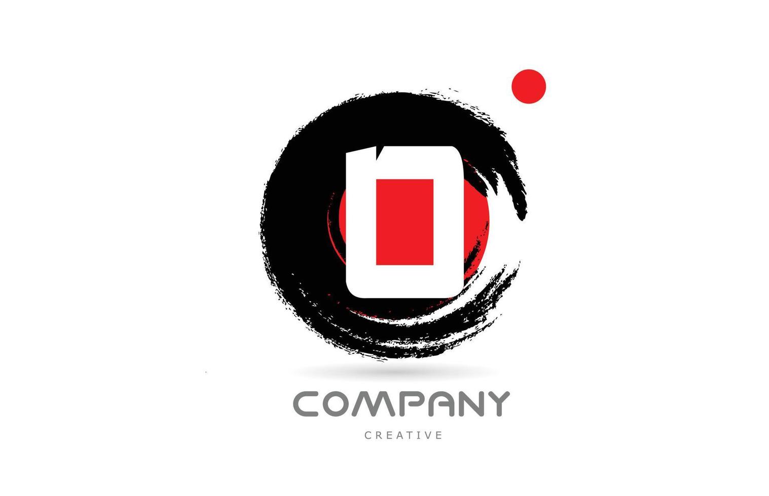 grunge o alfabeto letra logo icono diseño con letras de estilo japonés. plantilla creativa para empresa vector