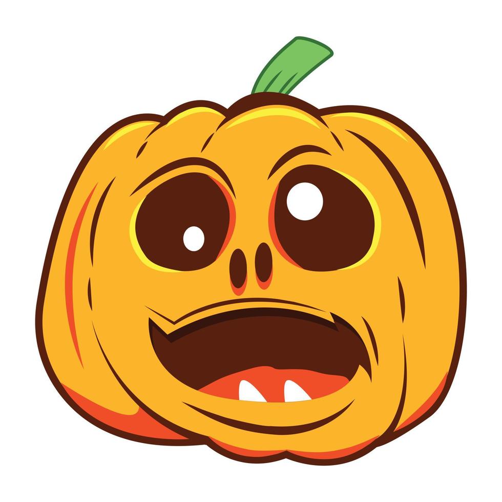 Trendy Scary Pumpkin vector