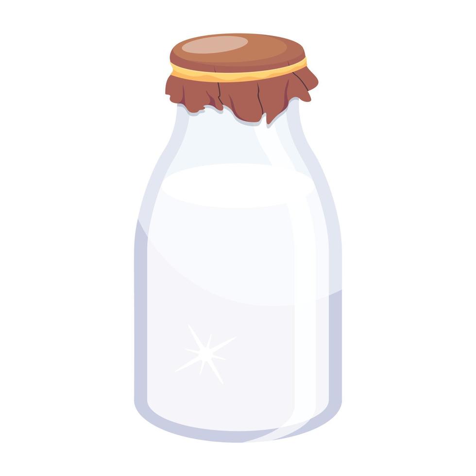 Trendy Milk Flask vector