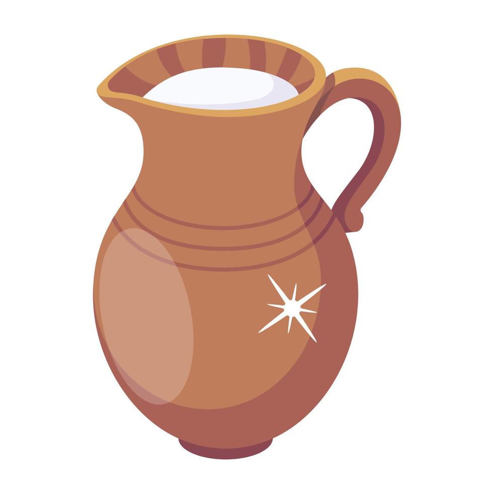 Trendy Milk Jug vector