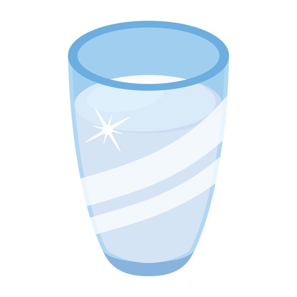 Trendy Milk Glass vector