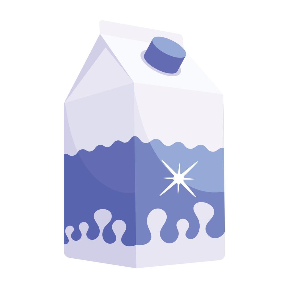 Trendy Milk Carton vector