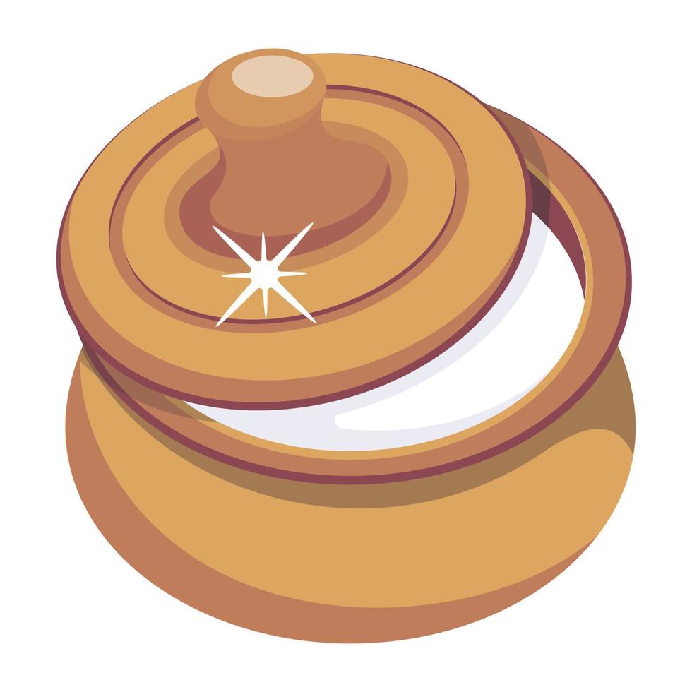 Trendy Milk Pot vector