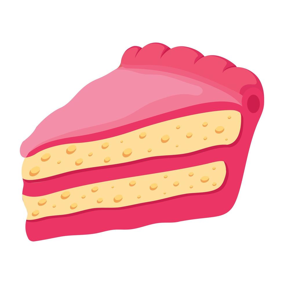 rebanada de pastel de moda vector