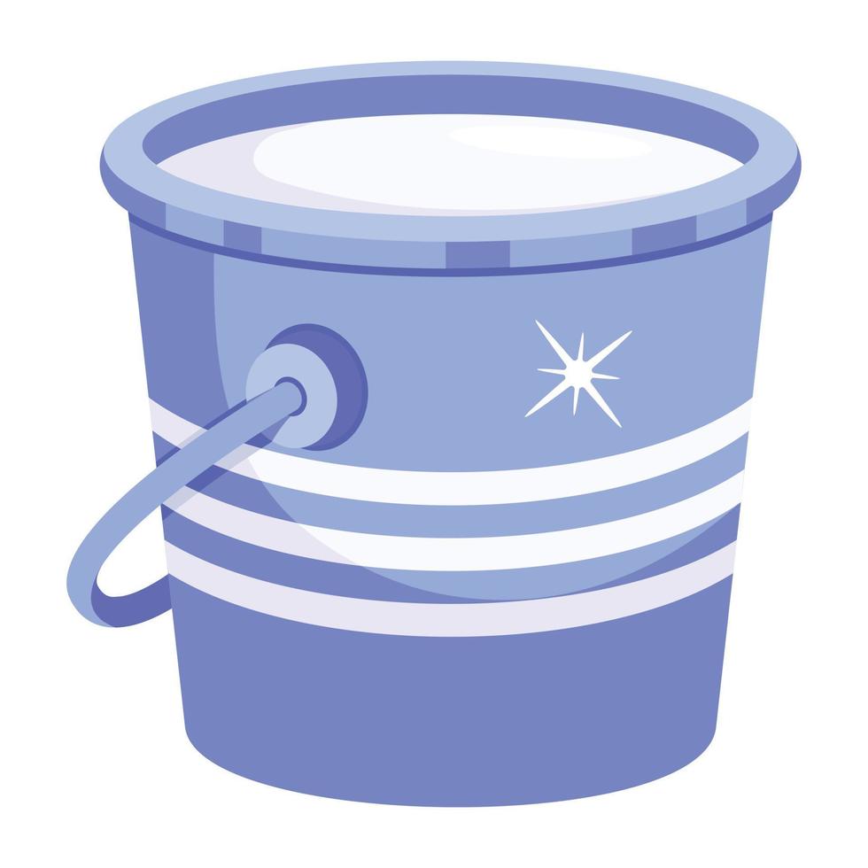 Trendy Milk Bucket vector