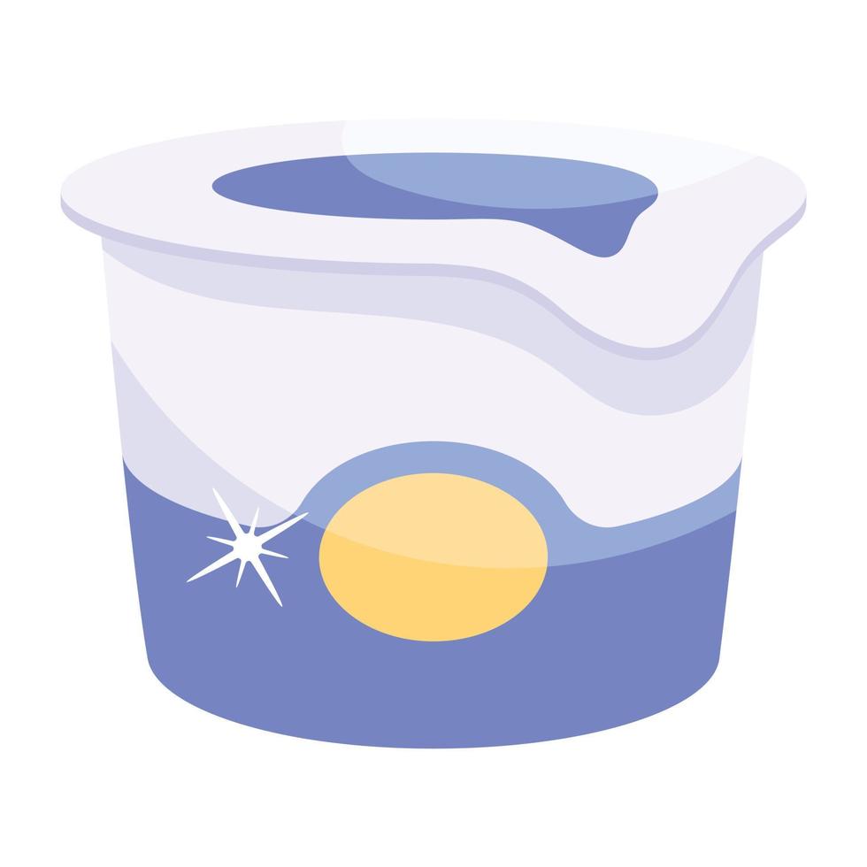 Trendy Curd Cup vector