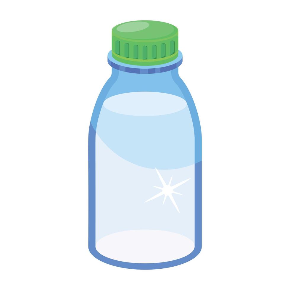 Trendy Milk Bottle vector