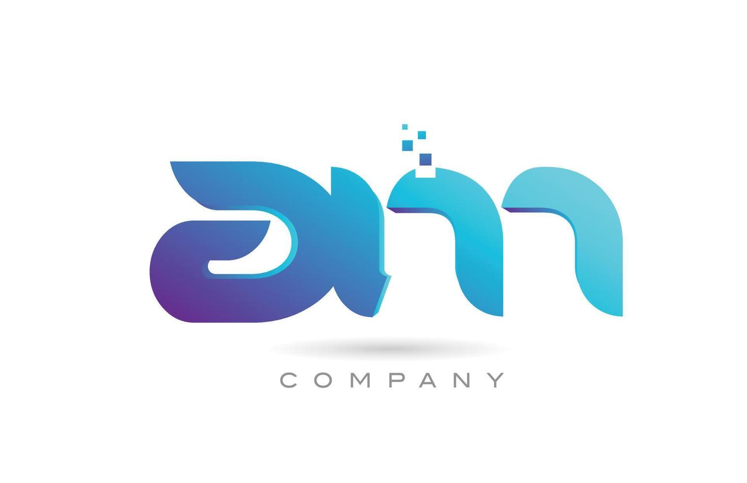 AM alphabet letter logo icon combination design. Creative template for business and company vector