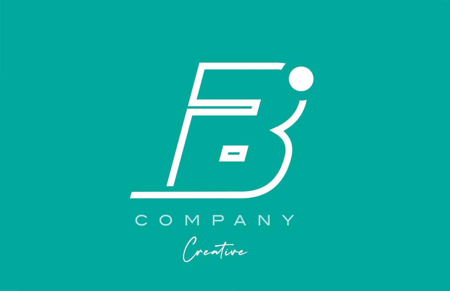 green B alphabet letter logo icon design with pastel background. Creative template for business and company vector