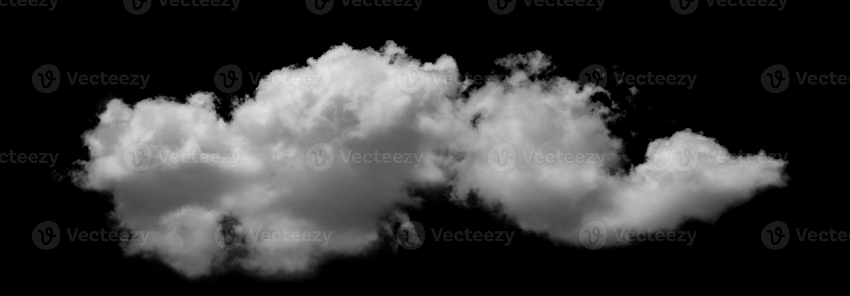 White cloud isolated on black background,Textured smoke,brush effect photo