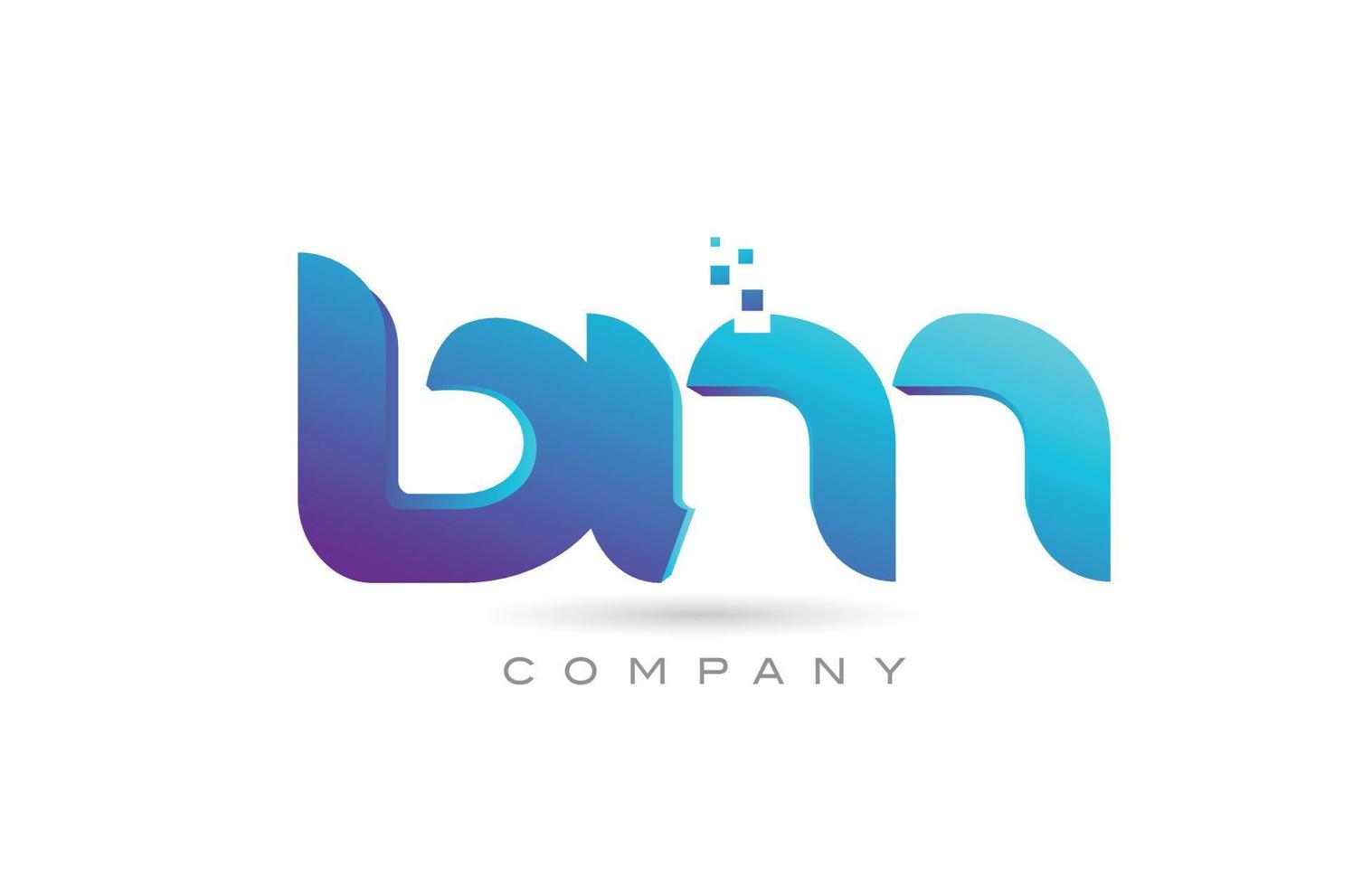 Diseño de combinación de iconos del logotipo de la letra del alfabeto bm. plantilla creativa para negocios y empresas. vector