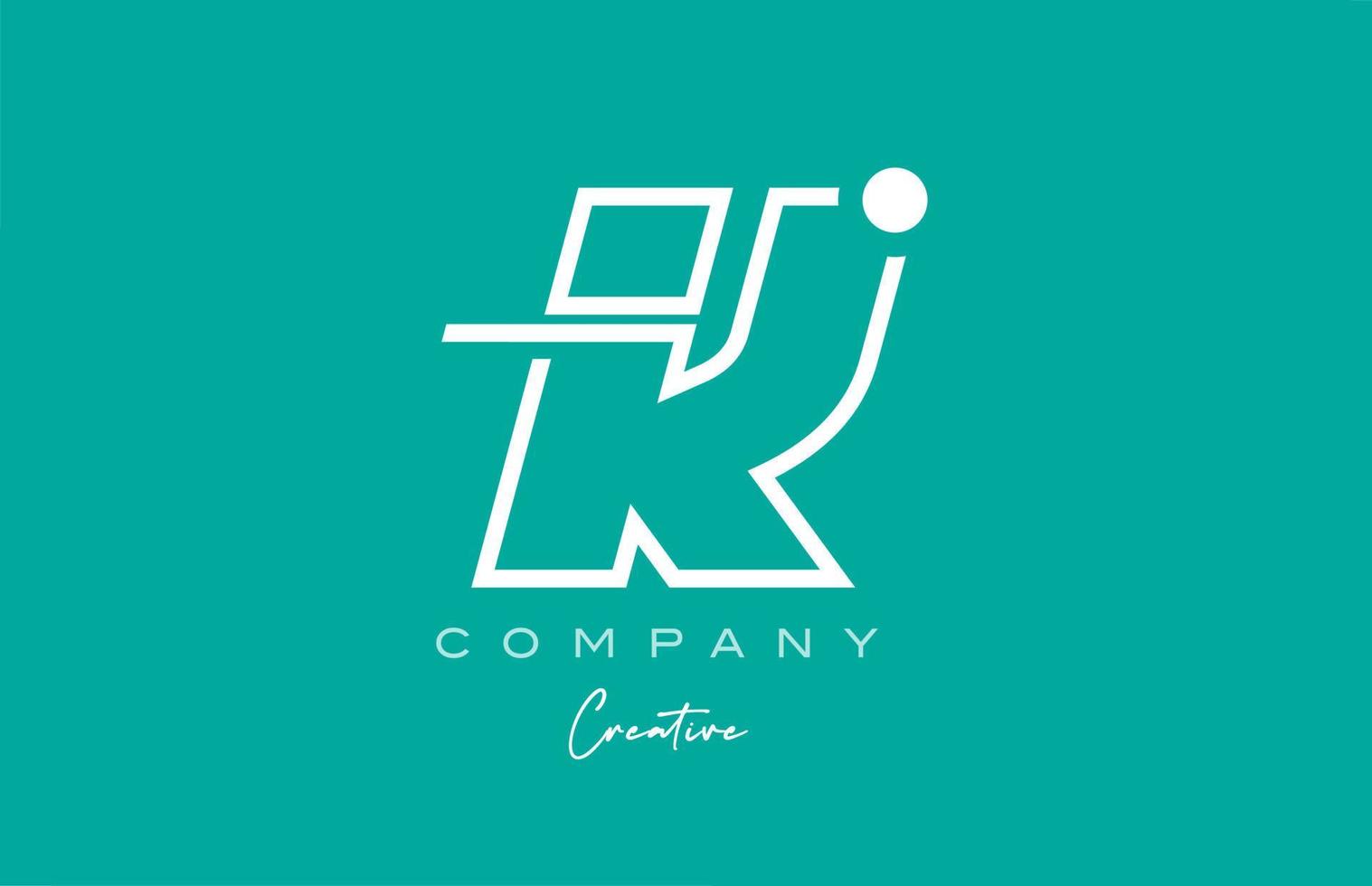 green K alphabet letter logo icon design with pastel background. Creative template for business and company vector