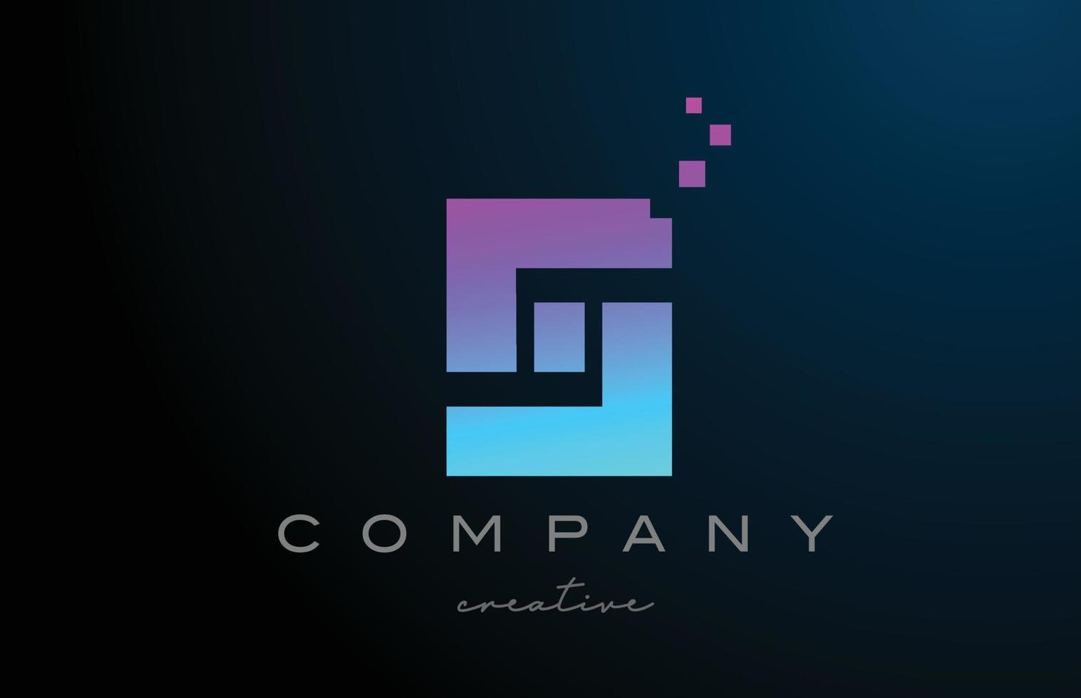 pink blue dots S alphabet letter logo icon design. Template design for company or business idea vector