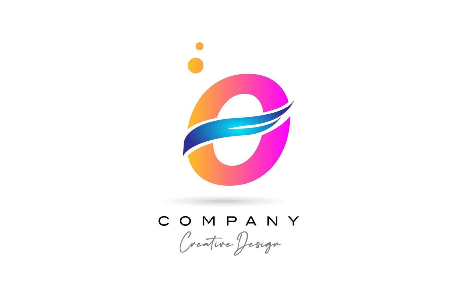 rosa burbujas o icono del logotipo de la letra del alfabeto con azul swoosh. plantilla creativa para empresa y negocio vector