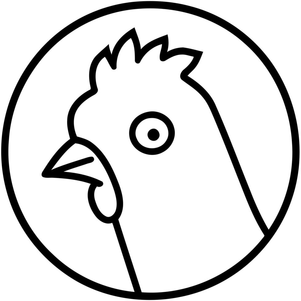 chicken bird animal head hen seen from the side vector
