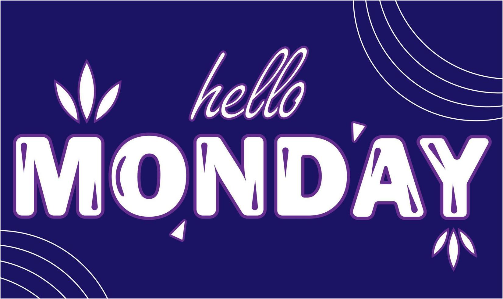 illustration vector graphic of Creative hello monday lettering