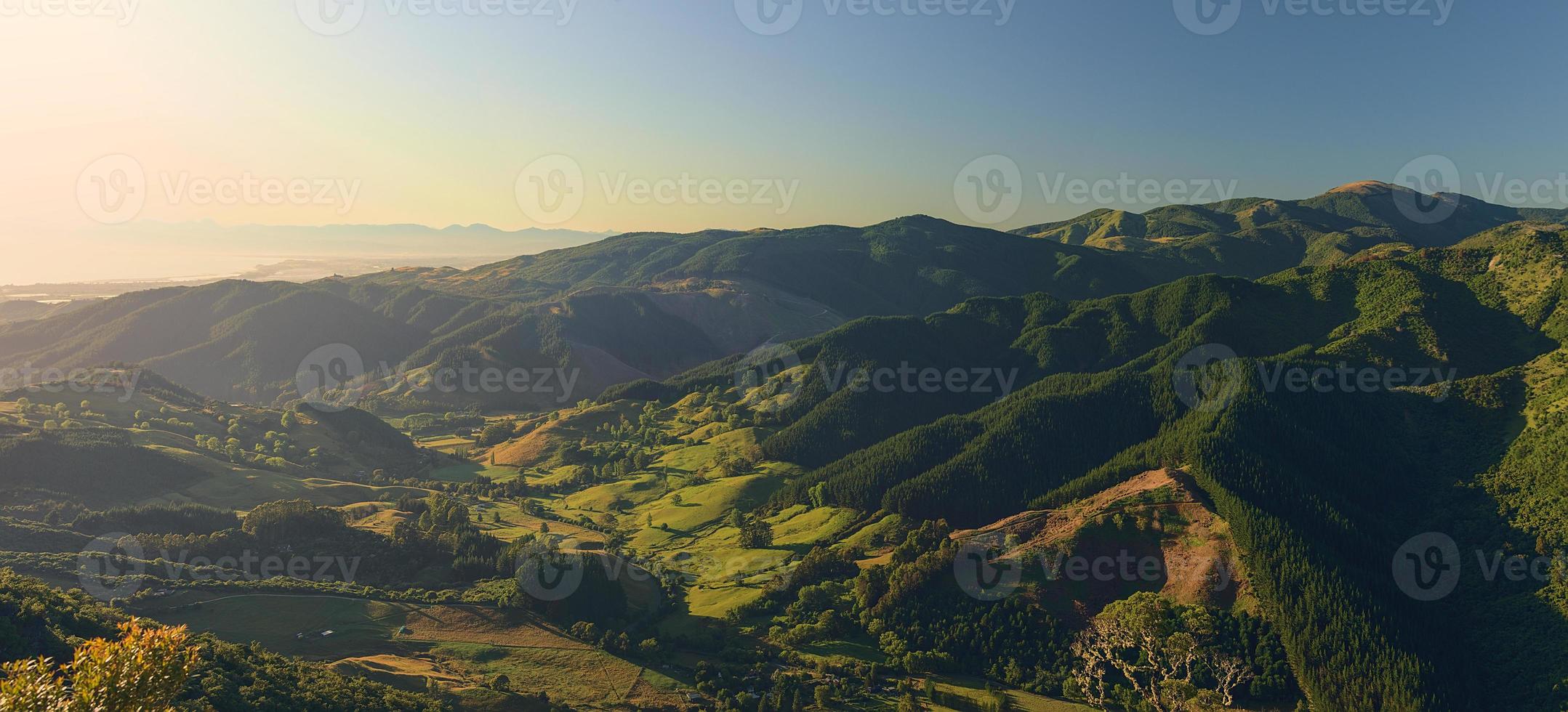 Takaka hills lookout in Nelson, New Zealand photo