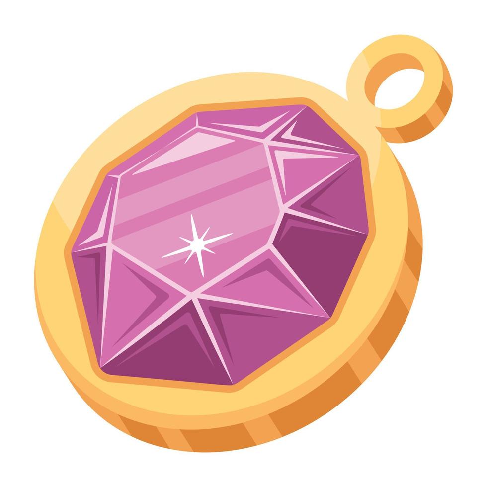 Trendy Diamond Locket vector