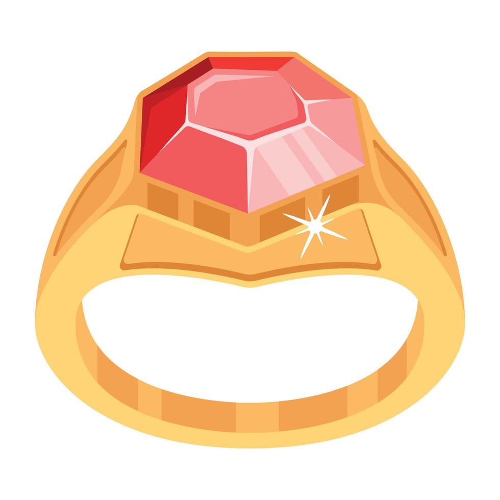 anillo de diamantes de moda vector