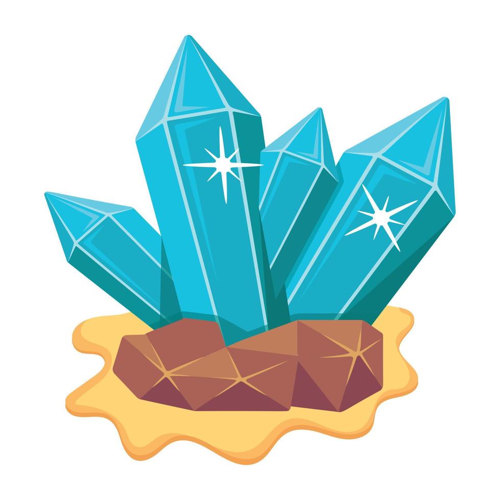 Trendy Crystals Concepts vector