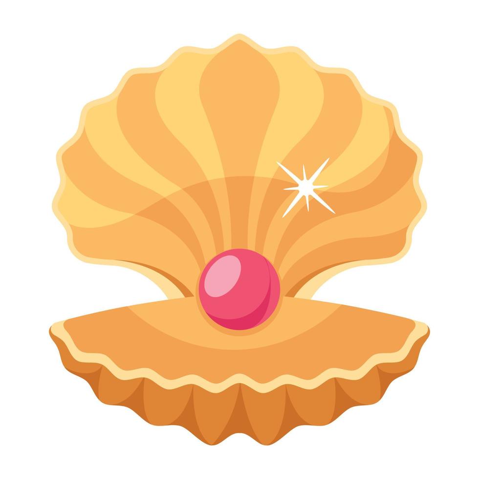 Trendy Pearl Shell vector